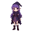 make a wizard girl with purple hair