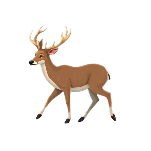 whitetail deer walking to the left