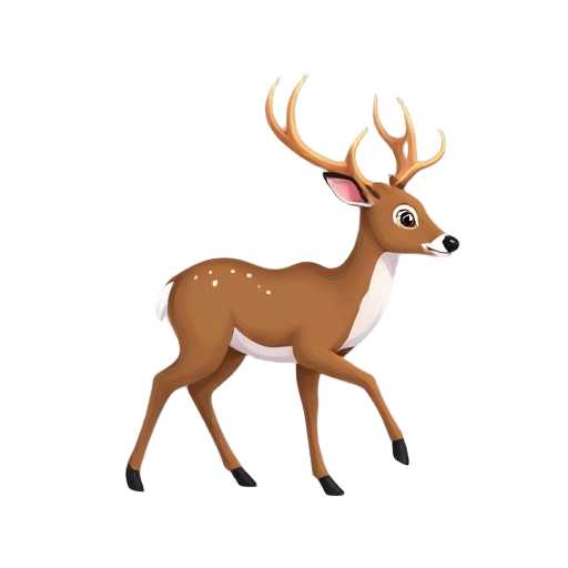 whitetail deer walking to the left pixel photorealistic