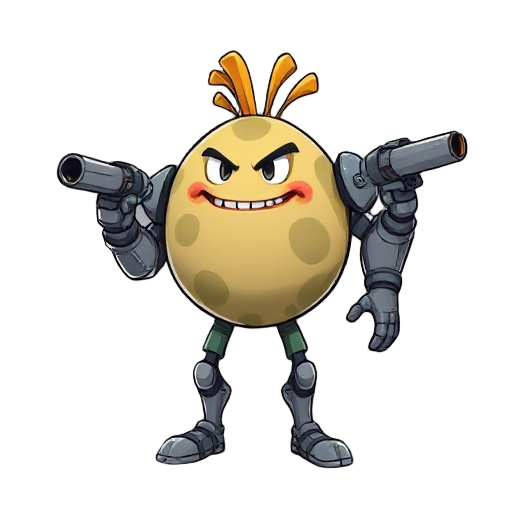 my character is a meal ball with strong arms, one of his arms is a cyborg version of the other with a cannon to shoot.