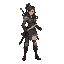 create a witcher woman  warrior and fun. i need her in idle, walk, run, jump, down and attack