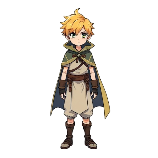 boy,metriodvania,cape,tunic,yellow hair