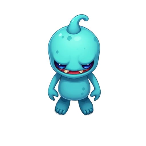 small monster blue slime