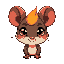 a small fire mouse backsprite 