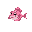 pink flatfish character, cartoon game style, exaggerated fins like arms, expressive big eyes, standing upright, holding a small item, bright and vibrant colors, simple shading