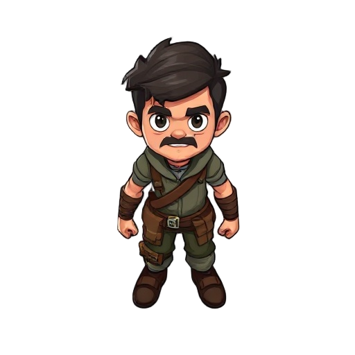survival player top down game main character