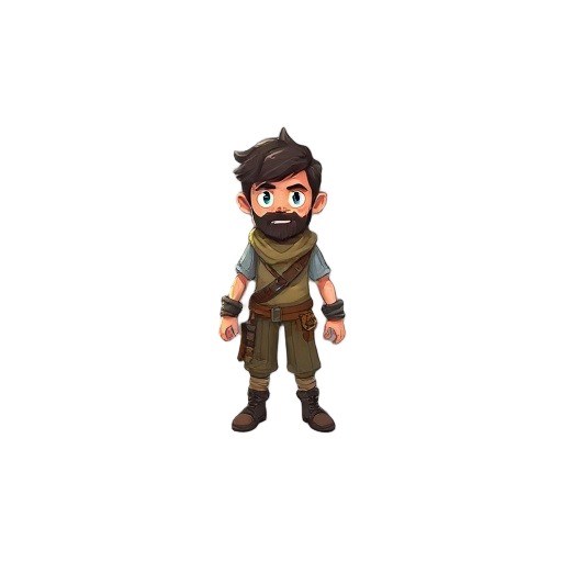 survival player top down game main character rpg with moves up, move down and move left