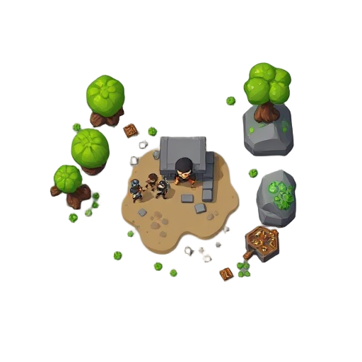 survival player top down game