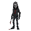 serial killer, with knife, blood, mask and walking, sidescroller