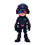 cyberpunk cop, colors neon.