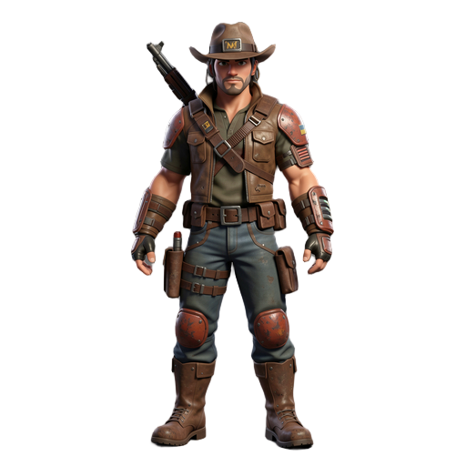 make a main character based on world of mad max. cyberpunk and western old movies