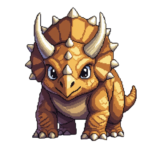 triceratops pixel game horizontal