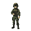 soldier in digital forest suit