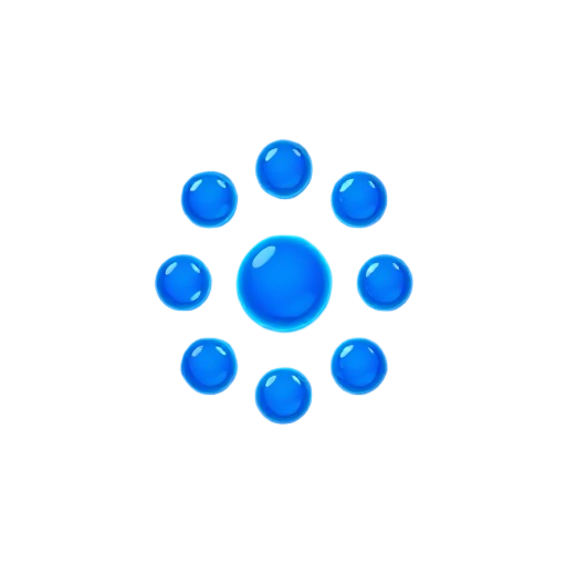 10 blue glowing orbs consolidated