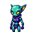 cool space alien full body with future tech gear