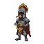 big mouth brass tuba as a head, no head knight