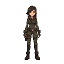 ok, i'm creating characters for my 2d metroidvania game, it's post-apocalyptic, i want you to create an image, one with a female protagonist.