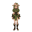 an elven woman wearing an outfit made of leaves