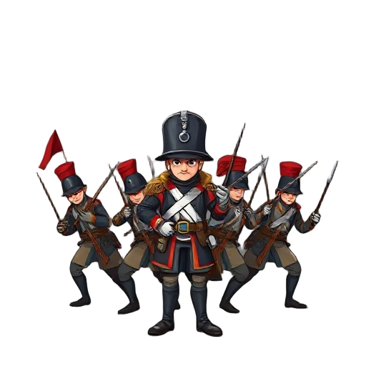 napoleon soldier hiding in hougomount while the british infantry push them back