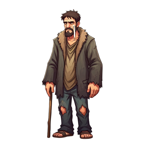 beggar, tear cloths, poor, human, male, 