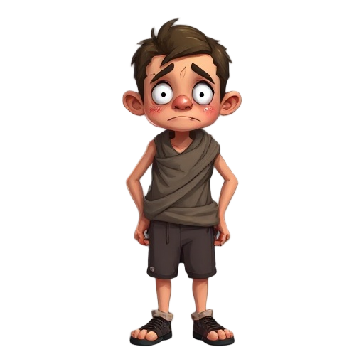 begger, tear cloths, poor, ugly, human 