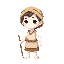 bystander villager with light (white) skin, wearing simple native clothing, neutral expression, with a chibi body shape.
