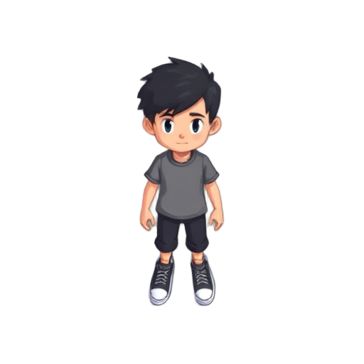 a pixelated 2d character body 