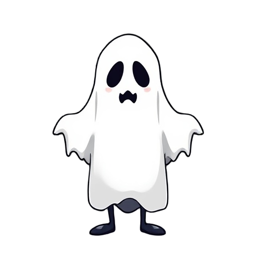 spooky ghost, front on