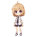 cute girl, blond hair until waist, purple eyes, engineer, whiteshirt with a tie, looks tired