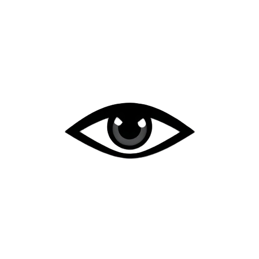 black logo in the shape of an eye for a secret organization