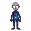 a humanoid being with a male body without a mouth and with completely white and bright eyes and with a universe inside its body with galaxies and stars visible inside it
