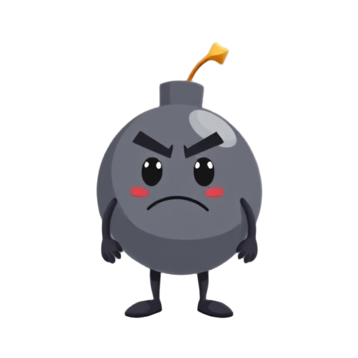 serious locking bomb with ambitions and a little cuties i want it to be round don't have hands or legs and in 32 × 16 pixel 