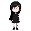 girl, sadness, black, long hair black, white girl, teen, dark, horror