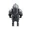 empty suit of armor seen from above