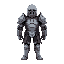 empty suit of armor seen from the top