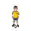 a soccer player from snes style