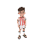 a soccer player inspired by the style of international superstar soccer