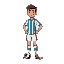 a soccer player inspired by the style of international superstar soccer