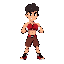 max ventura lutado de boxe sem camisa e com luvas em pixel-art 