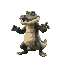 humanoid aligator fighting character