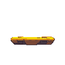 create a platform, simple, futuristic, rectangular, depthless, 2d, yellow pain