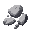 several small rounded gray rocks with soft shading and subtle highlights. the stone must be a whole, they must not be scattered