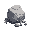 rounded gray rock with soft shading and subtle highlights. the stone must be a whole, they must not be scattered