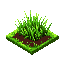 small cartoon plain grass,  soil should not be included, only grass blades