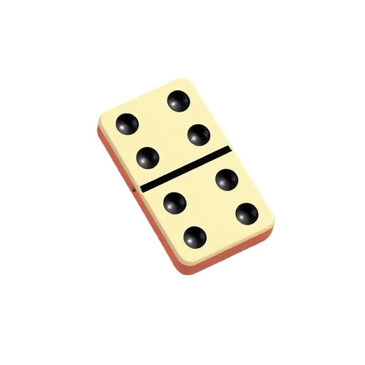 an domino saw from top with  with the pips 5-5
