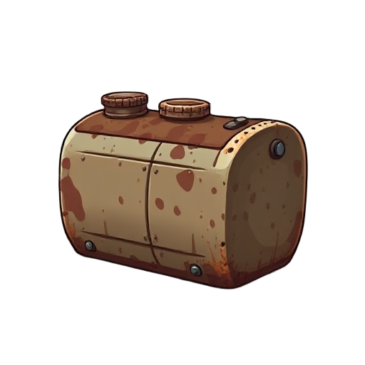 rusty gasoline tank