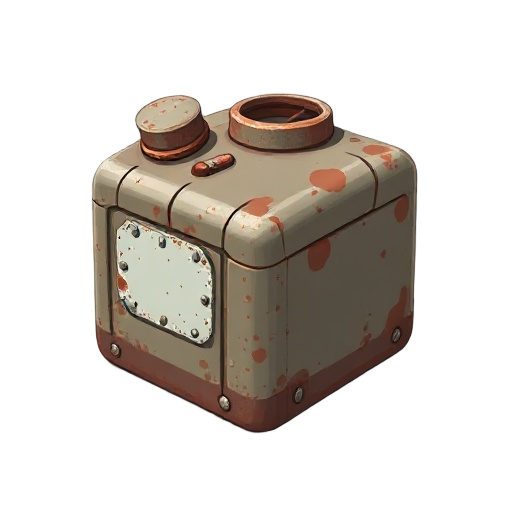 rusty gasoline tank with a hole that got patched