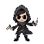 generate a template for a cute human rogue character. position it so that it can be animated easily