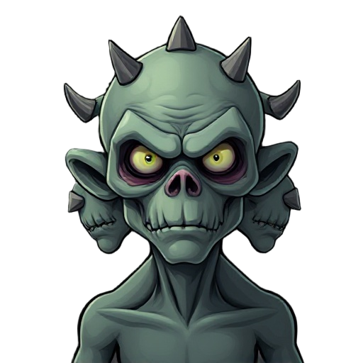 monstruo de 3 cabezas de mucho horror 