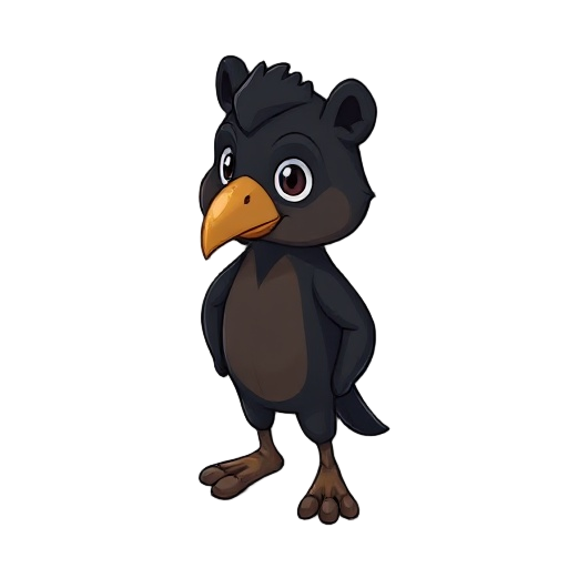 um coelho preto cartoon da década de 20, com um macacão preto e um charuto na boca 